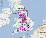 Map of funded projects